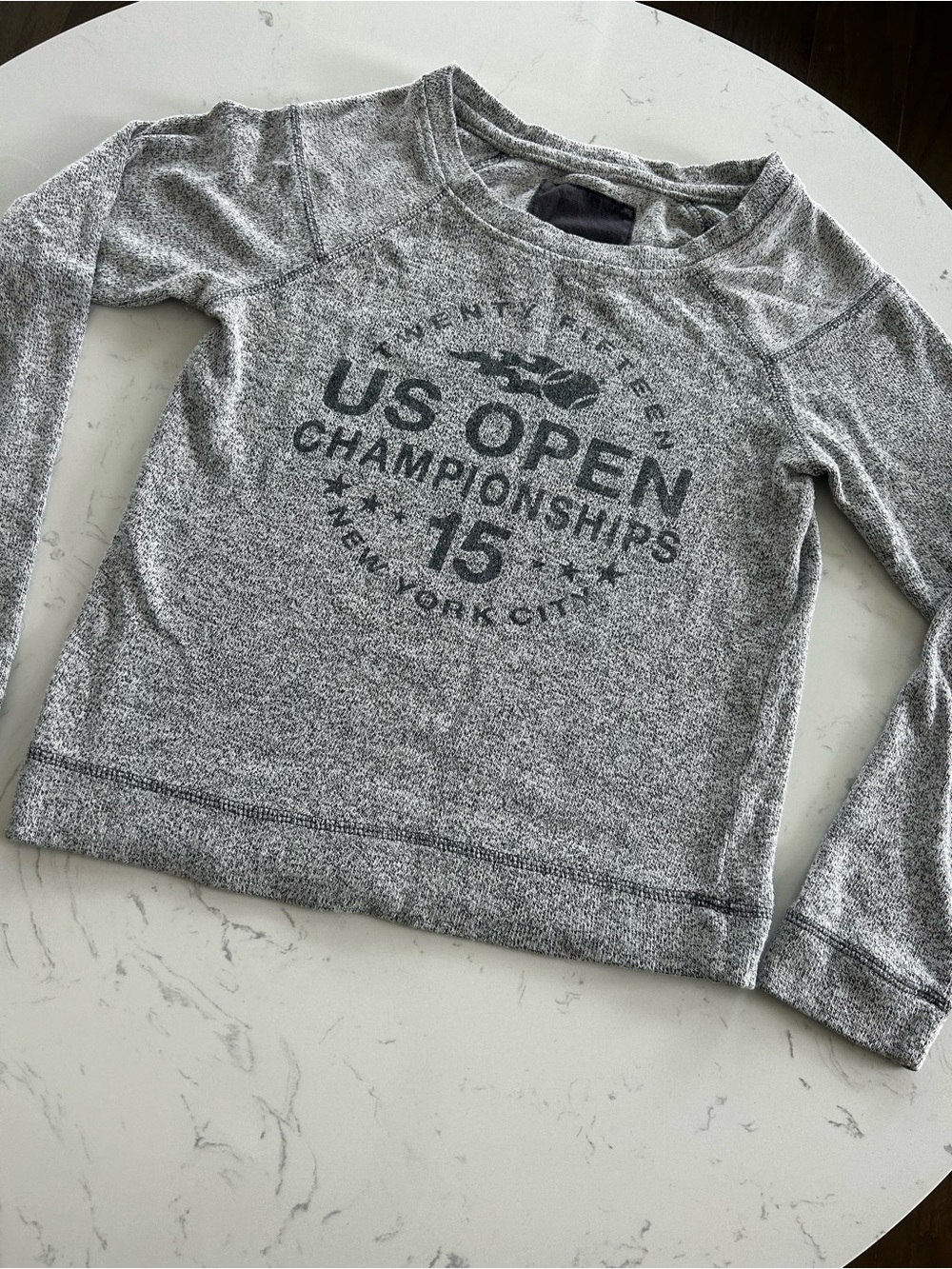 Vintage 2015 US Open Championships Heather Gray Long Sleeve Sweater Top Womens